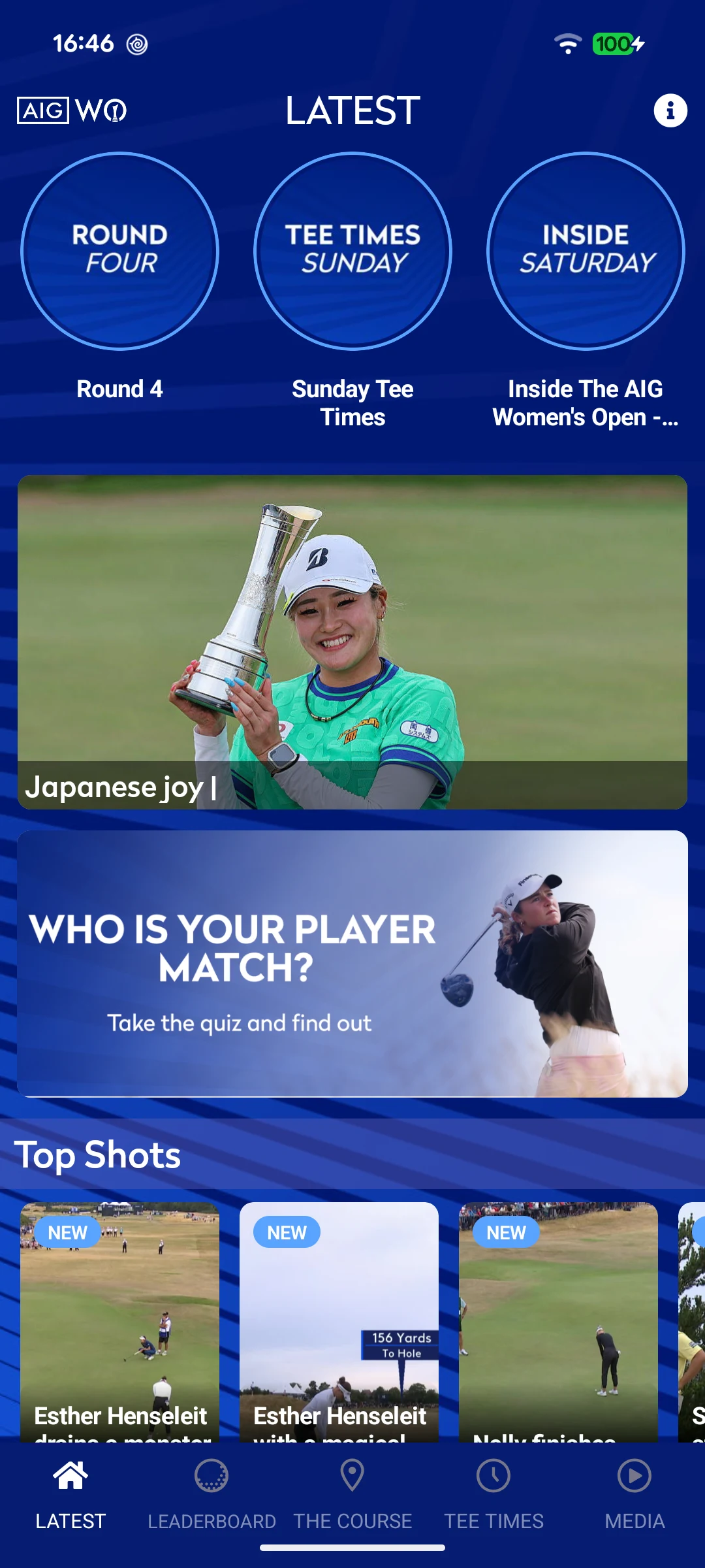 AIG Women's Open screenshot