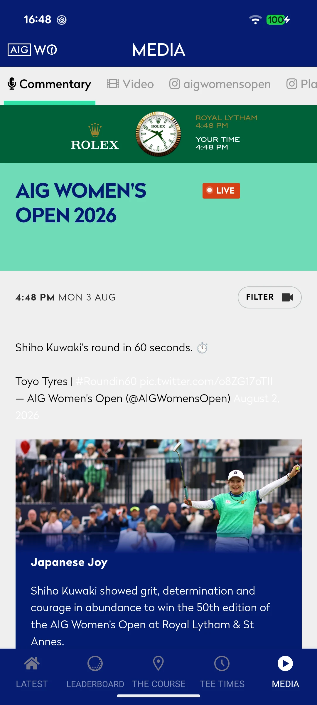 AIG Women's Open screenshot