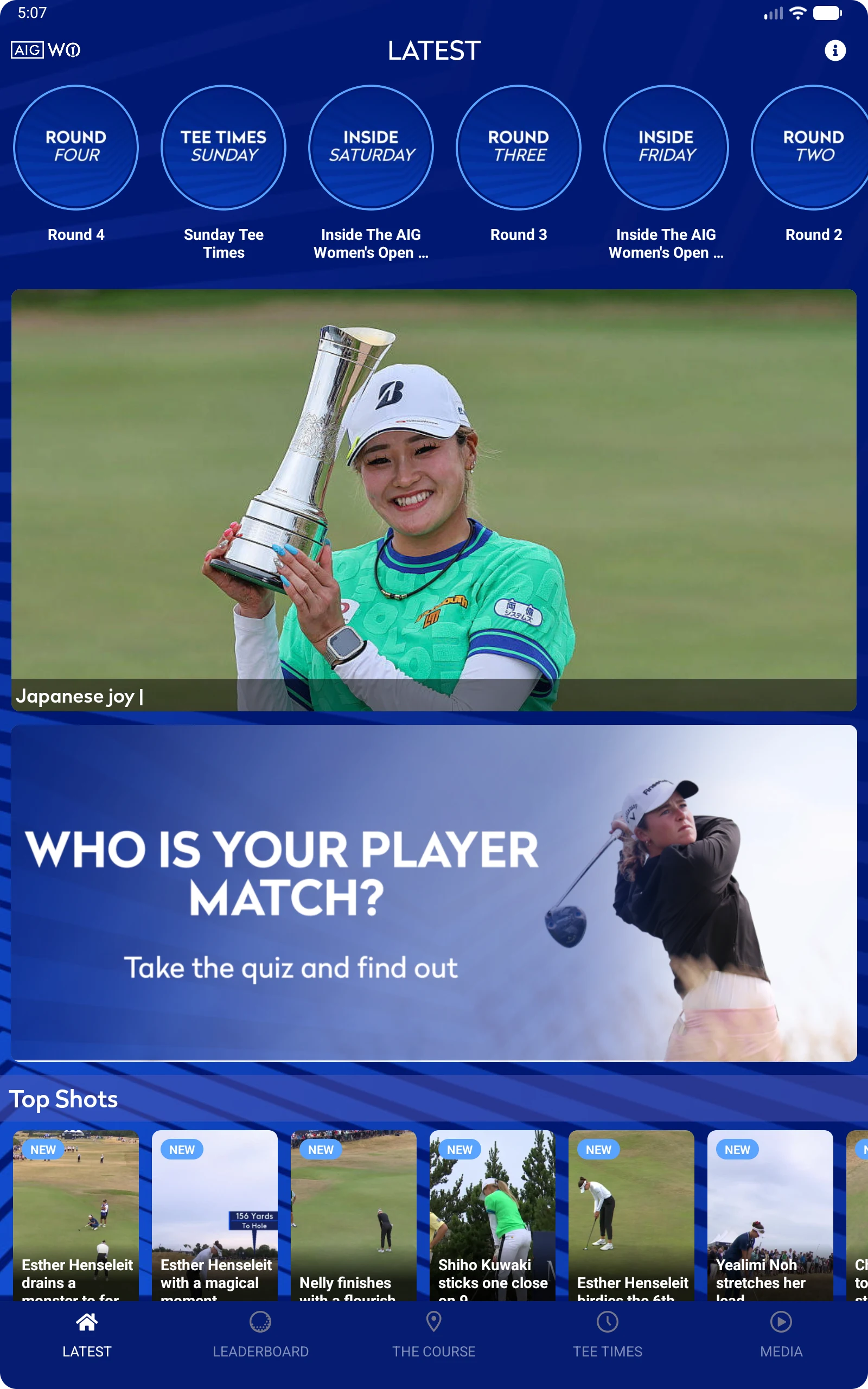 AIG Women's Open screenshot